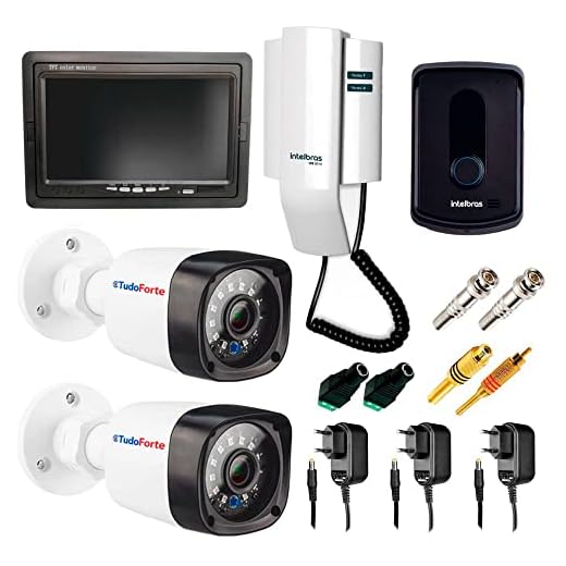 Kit Porteiro Intelbras IPR8010 com 02 Câmeras Infravermelho e Tela Monitor 7" LCD Colorido