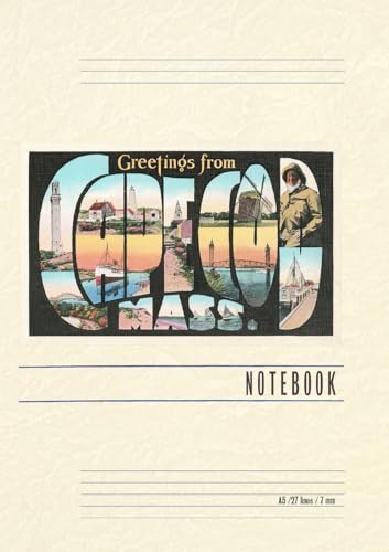 Vintage Lined Notebook Greetings from Cape Cod, Mass