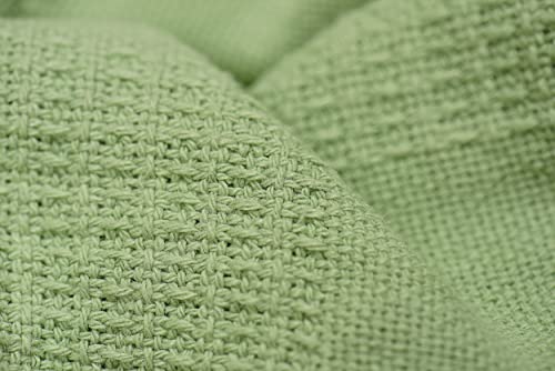 Linteum Textile Supply LT74100BLKTGREEN Linteum Textile Hospital Thermal Snagless Spread Blanket thumb #2
