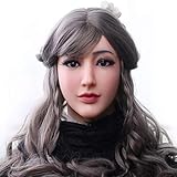 Humanizar diseño: Usted puede ver a través de los ojos hermosos. Las cejas se perforan manualmente. La boca se puede abrir para hablar, comer y beber. Ligero maquillaje permanente en la cara hace que su transformación más fácil. También puede aplicar el maquillaje sobre la máscara que lo desee.