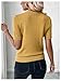SOLY HUX Women's Short Sleeve Sweater Crew Neck Dressy Casual Knit Tops Pure Mustard Yellow Large