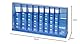 HMF 4710-05 Münzsortierer Euro Spardose 24,0 x 5,0 x 12,0 cm, blau