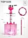 Pink Hookah Set with Everything - Hookah Set 2 Hose - YADO Square Shisha To Go with Hooka Charcoal Holder and Big Silicone Pink Bowl and Bag for Shisha Hooka Set