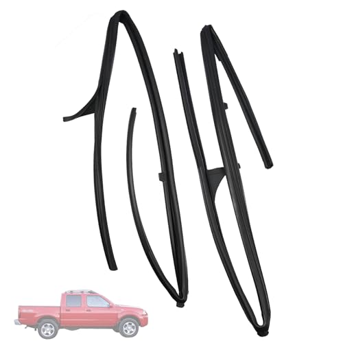 Getfarway Front Door Glass Run Channel Rubber Compatible with Nissan D22 Frontier 1998 1999 2000 2001 2002 2003 2004 2005, Replace 80331-2S400 80330-2S400 803312S400 803302S400