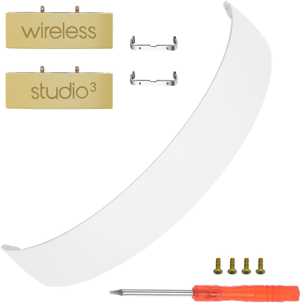 Beat Studio 3 Headband and Hinge Same as the OEM Arch Band + Hinges Parts Replacement for Beats by Dre Studio3/A1914, Studio2 Wired/Wireless (B0500/B0501), Studio Pro/A2924 Headphones (Black)