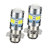 Ruiandsion P15D-25-3 LED Bulb 6000K White 6V-30V Super Bright 5730 12SMD Chips LED Bulb for Motorcycle Light (Pack of 2)