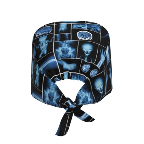 Image of Adjustable Working Cap Breathable Unisex Women Men Elastic Bandage Tie Back Hats Scrub Nursing Doctor Surgeon Cap