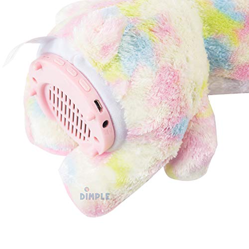 Dimple 8" Plush Speaker - Stuffed Hugging Animal - Music Teddy Bear Speakers - Stereo Sound - Universal Wireless Speakers Compatible with PC, iPhone, Cell Phone, Compatible with Bluetooth 5.0