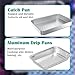 93305 Catch Pan with 20 Pack 6415 Drip Pans Foil Liners for Weber Genesis & Genesis GS4 II 300, Spirit I 2/3 Burners, Genesis Silver/Gold/Platinum,1000-5... Grills, Replace for Most Weber Gas Grill