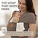 Baby Wrap Carrier - Premium Cotton Baby Carrier Wrap for Newborn to Toddler- Infant Carrier for Babies 8-35 lb - Baby Holder One Size Fits All with Front Pocket by Max&so