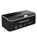 Produktbild USB 3.0 Festplatte Dockingstation für 2.5 oder 3.5 Zoll SATA HDD SSD mit SD TF Kartenleser Unterstützung UASP und 10 TB Laufwerke, werkzeugfreies Aluminiumgehäuse mit ABS Federabdeckung