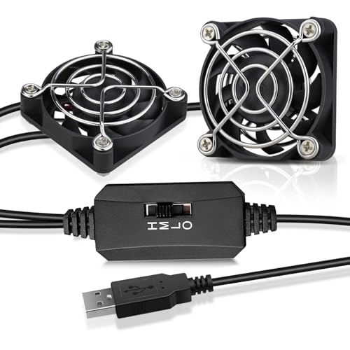 GDSTIME 2-Pack 50mm USB Fans with 3-Speed Control