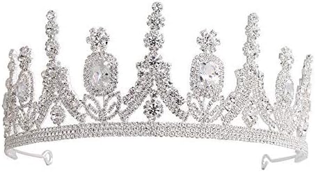 crown, Elegant Vintage Baroque Queen King Bride Tiara Bridal Wedding Tiaras and Crowns Hair Jewelry Accessories