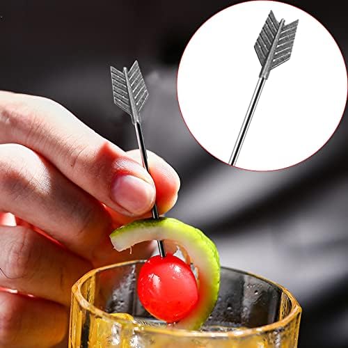 Miniatura 5 de JfwuHap - Palillos de cóctel con diseño de flecha de hojalata antigua, palillos de frutas para tartas de frutas, aperitivos, sándwich, ensalada,