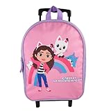*UNIVERS FÉERIQUE* Emmenez l'univers magique de Gabby et La Maison Magique partout avec ce sac à dos à roulettes aux tons roses pâles et ornée de Gabby et ses amis ! Parfait pour les petites exploratrices.