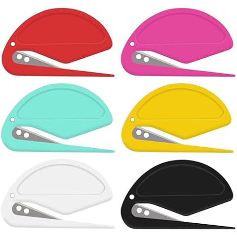 6 Pack Letter Opener Envelope Slitter - Envelope Opener,Mail Opener,Wrapping Paper Cutter,Package Opener (6 Color Style A) Cover