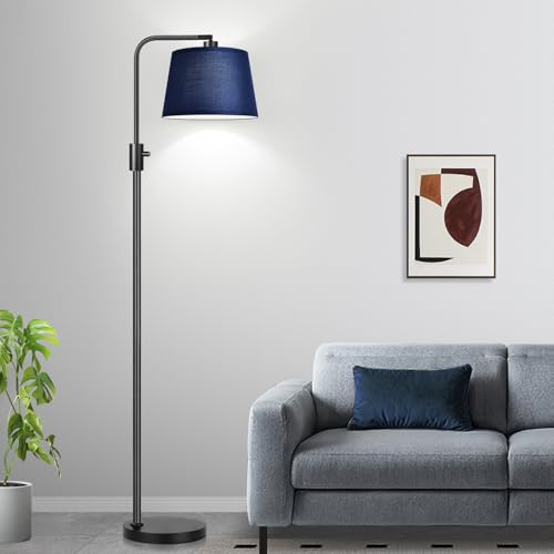 Image of Nintiue 【Upgraded】 Dimmable Floor Lamp, 1000 Lumens LED Edison Bulb Included, Modern Arc Standing Tall Floor Lamp for Living Room Bedroom Office Dining Room - Blue