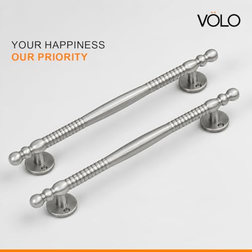 Image of VOLO Main Door Pull Push Handle | Door Handle for Home Office | Interior Exterior Door Hardware Pull Handle | (Pack of 1 Piece, Silver Satin, 12 Inch (300MM))