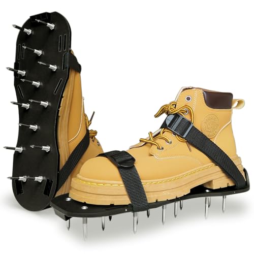 Gunite Spiked Shoes with 3/4” Short Spikes Perfect for Epoxy Floor, Overlays, Cover Installation Large Size