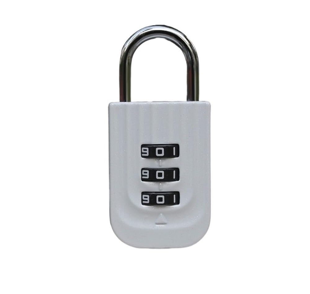 Suitcase Locks, 3 Digit Password Padlock Multicolor(White)