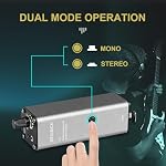 Rechargeable in Ear Monitor Amplifier Metal, Portable Headphone Amplifier with Stereo/Mono Switch, Headphone Amp with XLR and 6.35mm/TRS Input 3.5mm Output for Guitar, Drummers