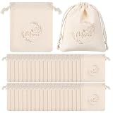 Xuniea 40 Pièces Boite Sacs Cadeaux pour Invités avec Merci Sachet Dragées de Mariage avec Colombe de Paix Sacs à Dragées pour Invités Contenant pour Anniversaire Confirmé Naissance Noël