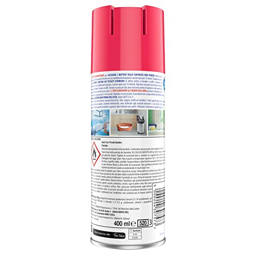 Oust 3 in 1 Spray Disinfettante 400 ml, Fragranza Fresh Garden, per Superfici e Tessuti, Uccide il 99,9% dei Batteri, 12 unità da 400 ml - Immagine 1