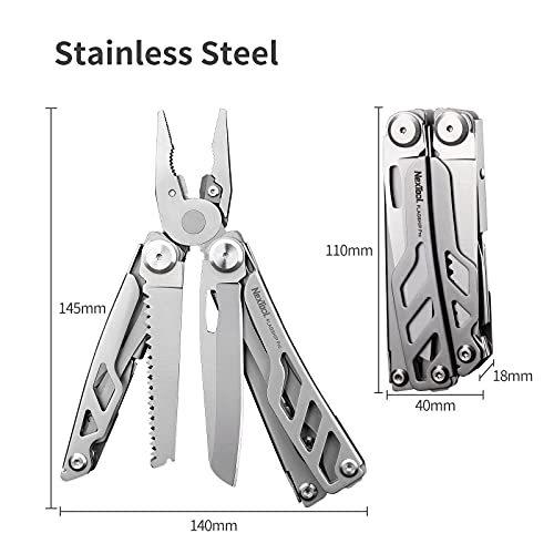 Nextool Flagship Pro Multitool, Foldable Utility Knife Multitool With Safety Locking, Edc Multitool With Pocket Knife, Full Size Scissors, Can Opener For Camping, Survival, Fishing, Cool Gifts For Men #TOP5