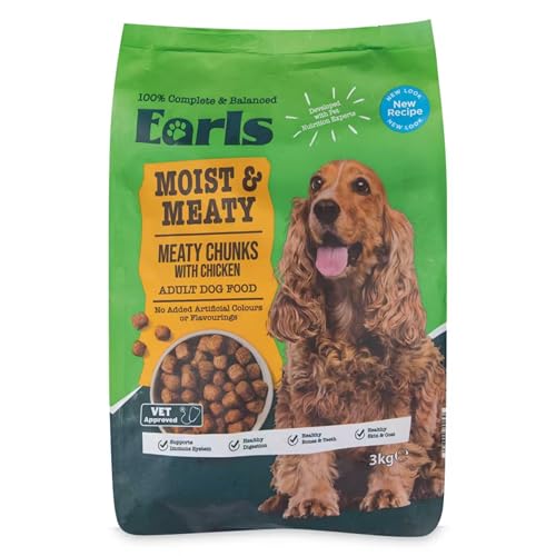 Ark Future Earls Complete Moist & Meaty Dog Food – Meaty Chunks (Chicken) for Adult Dogs, with Vitamins, Prebiotics & Minerals