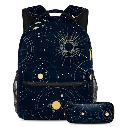 Cartable Messier 44 Virgo Print 98 grand sac à dos avec trousse pour étudiants