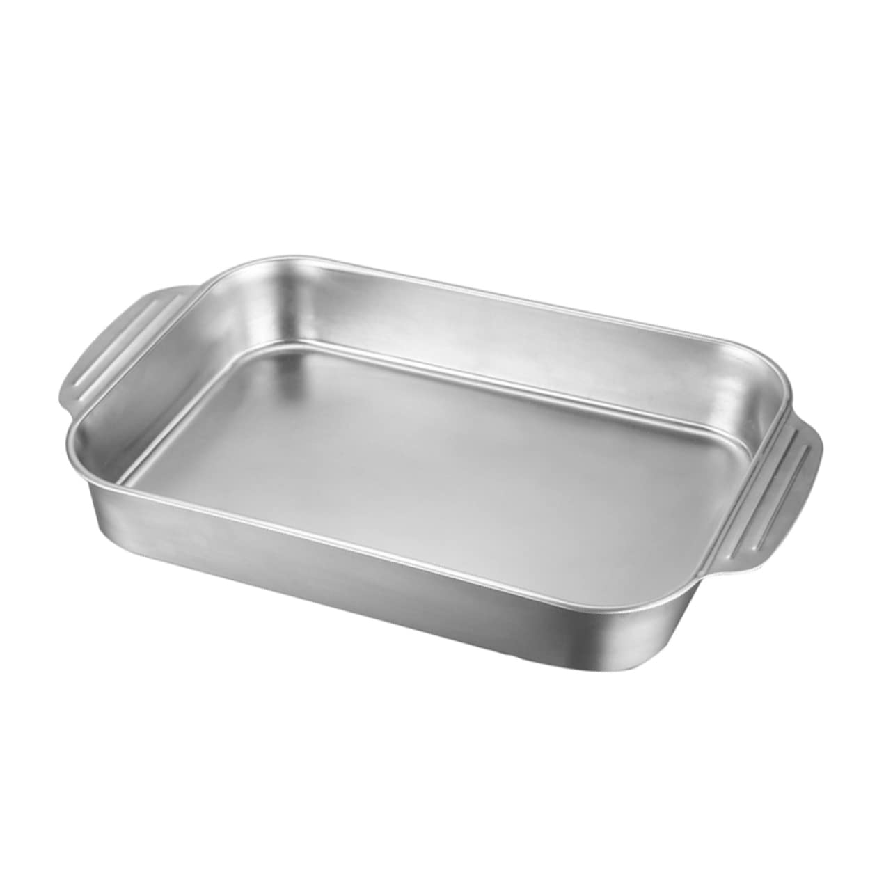 Plateau de cuisson rectangulaire inoxydable à double poignée ergonomique