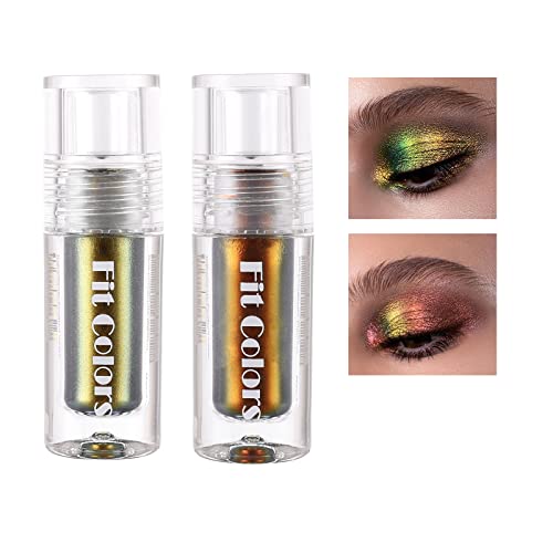 Susikeki Liquid Glitter Eyeshadow,Chameleon Multichrome Metallic Shimmer Eye Shadows For Bold Smokey Makeup Looks,Long Lasting,Quick Drying,Opaque,Sparkling Korean Makeup Kits(#1 & #2) #TOP19