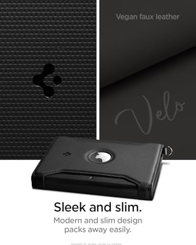 Spigen Life Passport 카드 커버 홀더, RFID 차단, 블랙 - 에어태그 홀더 포함, 모던. — 사진 7