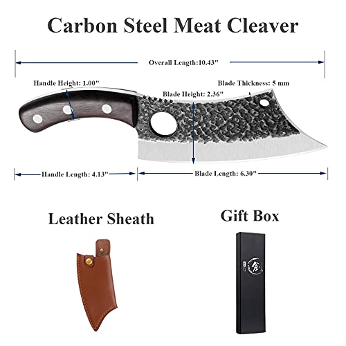 Upgraded Huusk Kitchen Chef Knife Viking Knife With Sheath Japanese Forged Japan Knives Boning Knife Multipurpose Meat Knives Outdoor Camping Bbq Knife With Gift Box #TOP2