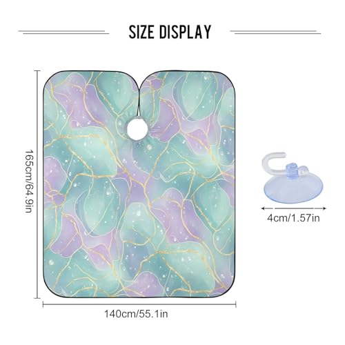 Capa de Barbero Kigai Teal Purple Geode Impermeable miniatura 3