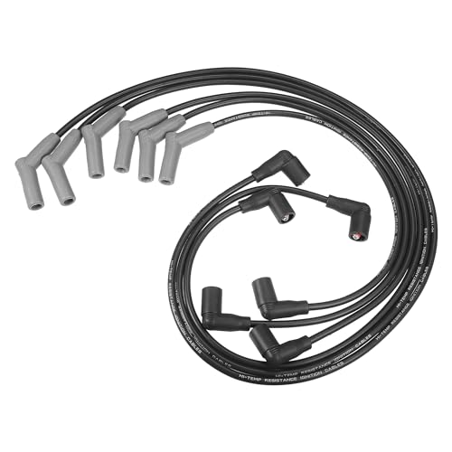 ACROPIX Car Spark Plug Coil Wires Ignition Coil Harness Cable 7mm Fit for Ford for Mustang 2001-2004 V6 3.8L 3.9L No.1U2Z12259BA - Pack of 6
