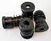 Price comparison product image M8 Metal Threaded Round Plastic 25mm Pipe Tube Inserts Adjustable feet castors, 4 x M8