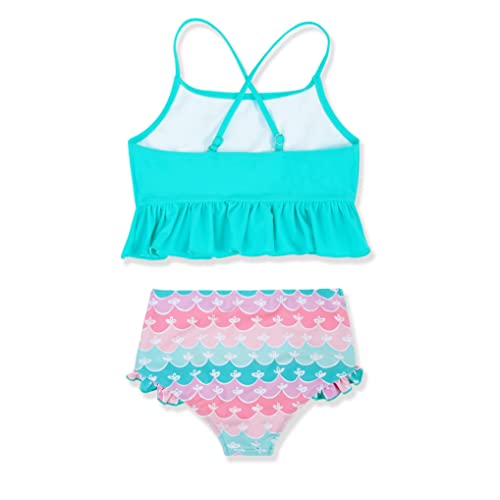 Mafulus Girls 2 Pcs Swimsuit Ruffle Cute Print Adjustable Spaghetti Strap Quick Drying Kids Bathing Suit 5-14Years #TOP1