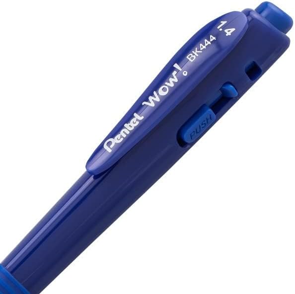 Pentel Wow! Retractable Ballpoint Pen, (1.4mm) Bold Line, Assorted Ink Colors, 5 Pack image 5