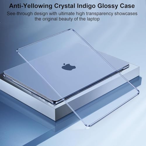 Image of Midkart Compatible with MacBook Neo Case 13 inch 2026 Release Model A3404 with A18 Pro Chip Hard Shell Case Cover with Keyguard and Dustplugs, Crystal Indigo