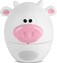 Mechanical Kitchen Timer 55 Minute | Cartoon Bear & Cow Design for Cooking/Baking/Exercise | No Battery Required, Easy Time Management for Youngsters Homework & Games (Cow)