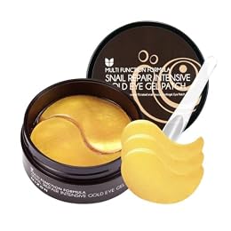 MIZON Under Eye Patches for Puffy Eyes & Dark Circles, 24K Gold & Snail Mucin, 60 Pcs – Anti-Wrinkle Collagen & Peptide Formula – Moisturizing Korean Eye Mask for Elasticity