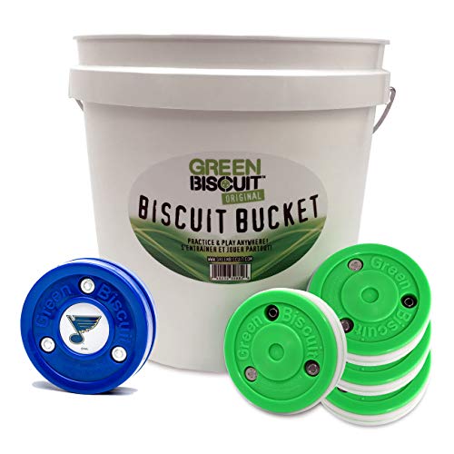 Green Biscuit Pro Bucket 15 Pucks-NHL Puck GB Sticker