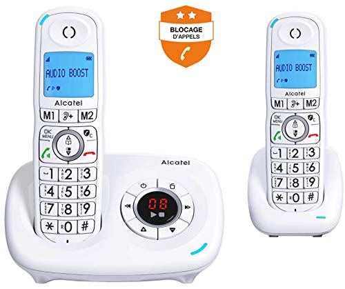 ALCATEL Téléphone sans fil XL585 Voice Duo Blanc