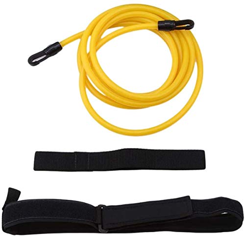 Derberha Adjustable Swim Training Resistance Belt Swimming Bungee Exerciser for Adult Kids Leash