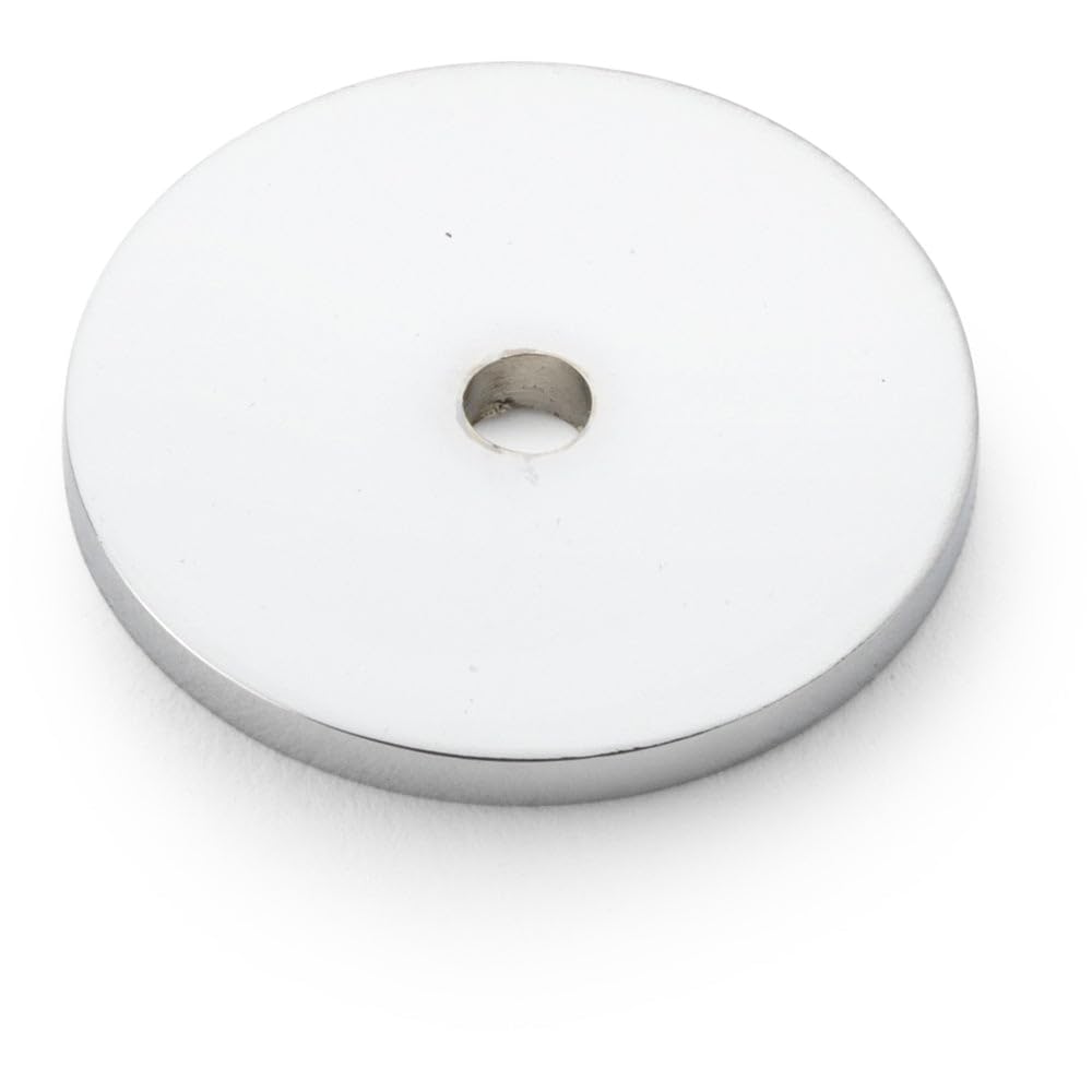 Loops Polished Chrome Round Kitchen Door Knob Backplate - 30Mm Diameter Circular Plate
