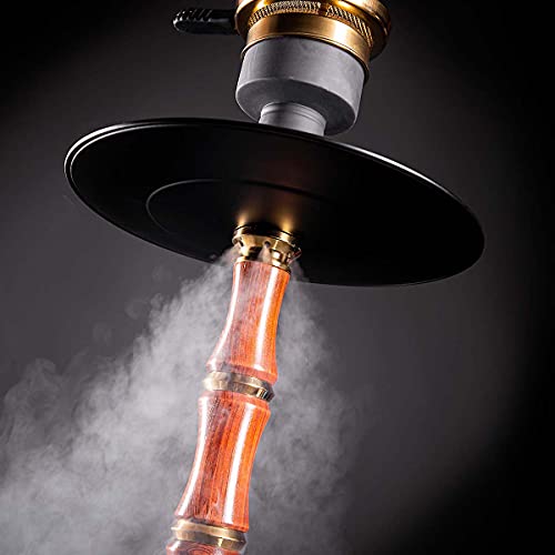 Amy Deluxe Shisha 113.01 Bamboo - 71 cm, Transparent, Wasserpfeife, Hookah, Steck-Pfeife mit holzummantelter Edelstahl… – Bild 3