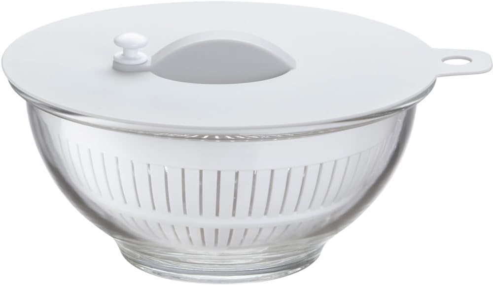 Ishigaki Sangyo Heat Resistant Bowl, Silicone Lid, Plastic Colander Set, 7.1 inches (18 cm), Capacity: 59.1 fl oz (1,500 ml), Microwave, Dishwasher Safe, Recipes Included, White