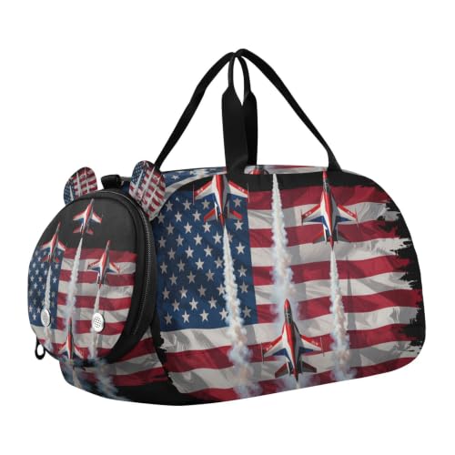 Bolsa de lona para gimnasio de gran capacidad con compartimento de zapatos para viaje