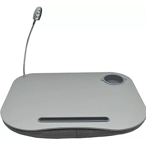 LAPTOP TRAY CUSHION PAD GREY LAP HOMEWORK WORK PORTABLE DESK CUSHIONED LED LAMP Cover